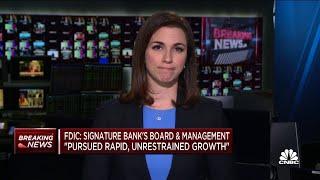 FDIC attributes Signature Bank's failure to pursuit of 'rapid, unrestrained growth'