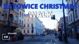 Katowice Christmas Walk, Poland 4K UHD | Katowicki Spacer Świąteczny, Polska 2024