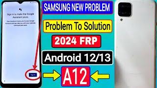 Samsung A12(A127F) FRP Bypass | A12 Frp Android 12/13 Google Account Remove New Trick 2024