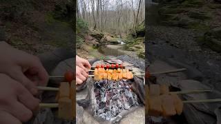 Şiş Çubukta Norveç Somonu  - cooking Norwegian salmon with orange sauce on skewers