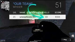 ROBLOX Frontlines AWM 43 CONTINUOUS kills!