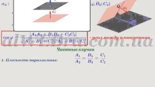 Видеоурок "Угол между плоскостями"