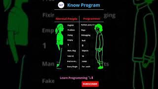 Normal People v/s Programmer ‍   | #shorts #programmer #knowprogram