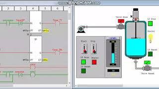 Unity Pro XL Mixer Simulation With PLC Ladder and HMI