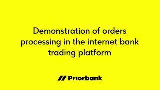 Work with orders in the internet bank of Priorbank