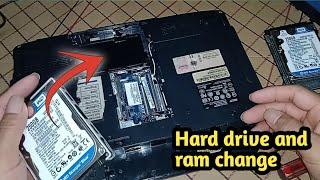 How to change laptop ram and hard drive