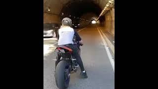 Yamaha R1 sc project exhaust sound in tunnel 