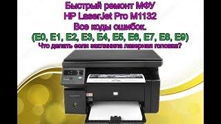 Quick repair of HP LaserJet Pro M1132 MFP. Error E8.