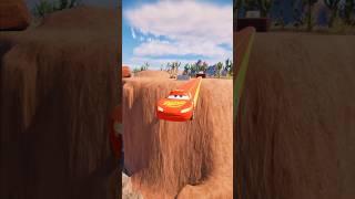 Lightning McQueen became a bridge for his car friends #cars #mcqueen