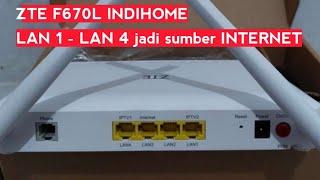 Cara Aktifkan Semua Port LAN Modem INDIHOME Zte F670L Jadi Jalur Internet