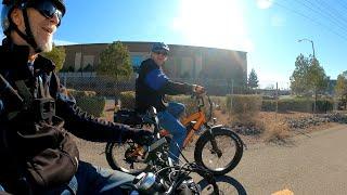 02-02-25 Michael and Cameron riding Ebikes, Cactus Wren Trail, I-215 E.  Beltway Trail Henderson NV.