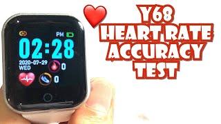 Y68 SMARTWATCH HEART RATE ACCURACY TEST | ENGLISH