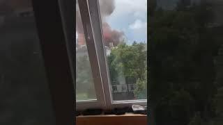 Момент прилёта Дрона-камикадзе в городе Сумы. 03.07.23.