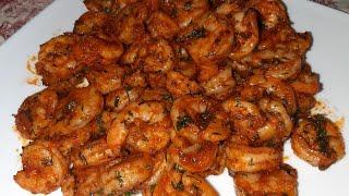 Ծովախեցգետին` սոյայի սոուսով    Креветки        Shrimp