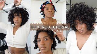 FLEXI ROD TUTORIAL | QUICK AND EASY BOUNCY + DEFINED CURLS