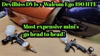 Devilbiss DV1s v Walcom Ego 190 HTE Mini Spray Guns, The Most Expensive Mini Guns There Is