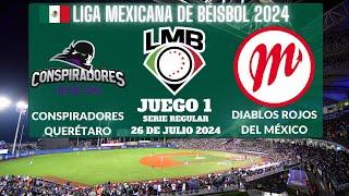 ️Conspiradores vs Diablos Rojos️Donde Verlo EN VIVO|Liga Mexicana de Béisbol 2024