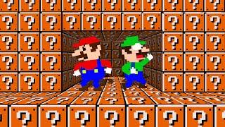 Mario vs Luigi. but there are Too Many Item Blocks in Super Mario Bros! | Game Animation