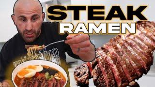 Volkanovski STEAK RAMEN | Cooking With Volk | Alex Volkanovski Spices Up Instant Ramen With Steak