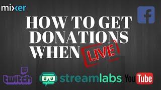 HOW TO SET UP DONATIONS when LIVE STREAMING with STREAMLABS