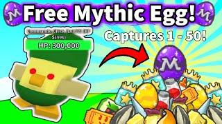  Free Mythic Egg! All Commando Chick Captures 1 to 50 in Bee Swarm Simulator 2023!