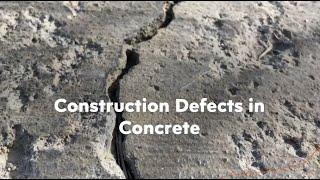 Construction defects in concrete - Station 6 Week 2