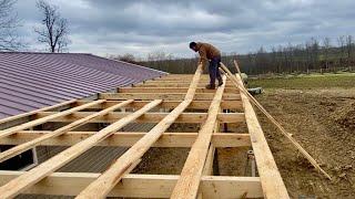 Rafters and Purlins! Lean-to Build (3)