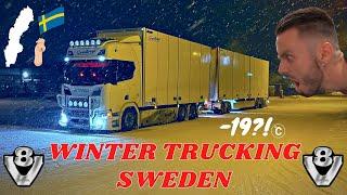 SCANIA V8 WINTER TRUCKING IN SWEDEN!