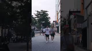 Evening walk on the street of Sinchon, hot place of young Koreans