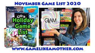 Game Like a Mother Holiday Game List 2020