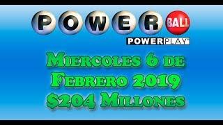 Resultados Powerball 6 de Febrero 2019 $204 Millones de dolares  Powerball en Español