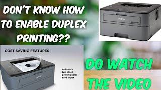 How to enable duplex printing of Brother printer