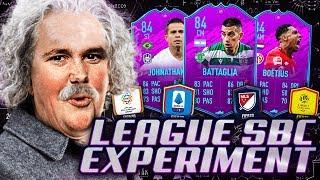 COMPLETING EVERY LEAGUE SBC ON FIFA 20 EXPERIMENT!!!