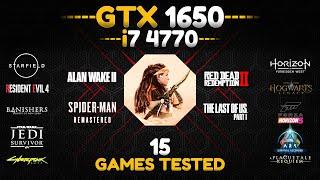 GTX 1650 + i7 4770 : 15 Games Tested in 2024