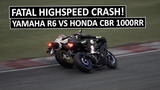 Horrifying Highspeed Crash! Honda CBR 1000RR Hard Braking Goes Wrong, 1000cc vs 600cc