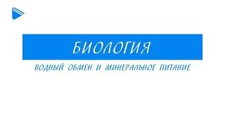 6 класс - Биология - Водный обмен и минеральное питание