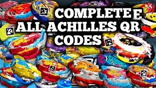 COMPLETE ALL ACHILLES QR CODES BEYBLADE BURST APP IN  4k | Talk beyblade