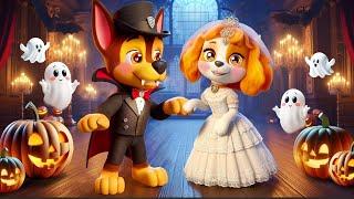 OMG! CHASE VAMPIRE X BRIDE SKYE Go To Halloween Dance | So Sad Story | Paw Patrol 3D Animation