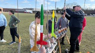 Eric becher presents ocean township after school model rocketry program March 2025