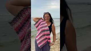 New Video tutorial How to crochet poncho with 2 rectangles is coming soon. #shorts