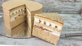 Unrealistically delicious cake "CARAMEL ICE CREAM"! Melts in mouth! Without gelatin!