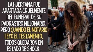 La Huérfana Fue Apartada Del Funeral de Su Padrastro Millonario, pero cuando el notario..