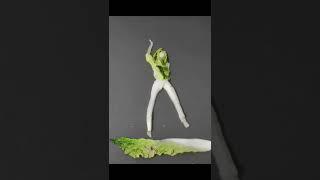 Creative cabbage dancing