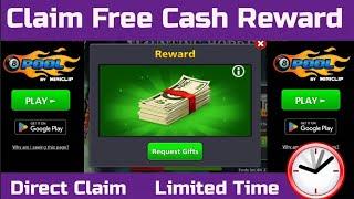 Claim Free Cash  Reward Direct in your 8 Ball Pool Account