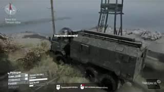 Spintires MudRunner. Карта Остров. Камаз C-4310. Разведка местности. Часть 1