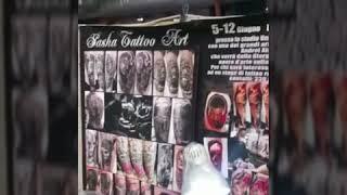 Russian Crazy Tattooer Girls in action with Sasha Tattoo Art