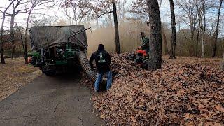 BIGGEST curb side CLEAN UP yet. Properties ONLY leaf service this YEAR. We FILLED the truck up.