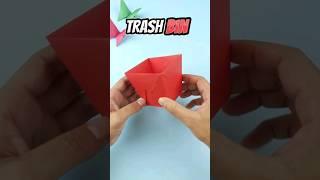 Paper Trash Bin || How to make Easy Origami Paper Dustbin DIY  #origami #trashbin #craft #diy