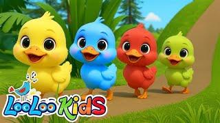 Five Little Ducks (Color Version) - Learn Colors for Babies -LooLoo Kids Nursery Rhymes & Kids Songs