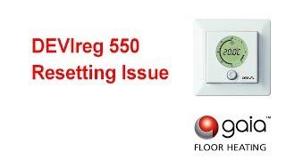 DEVIreg 550 Resetting Issue